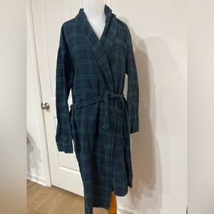 L.L. Bean Green Plaid Women's robe